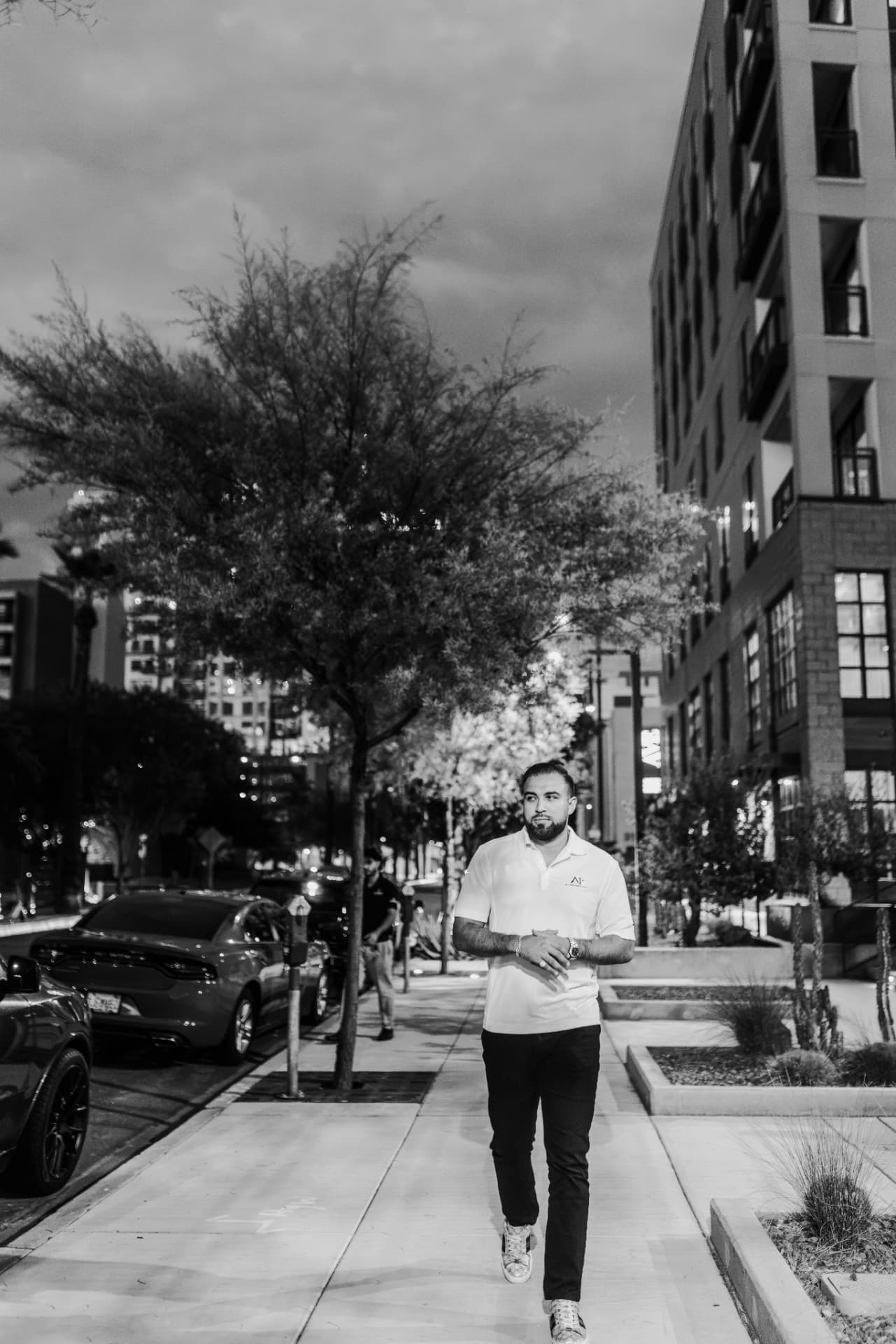 Saadi S. Awan, U.S. Operations Lead at A1 Venture Group, walking through a city at night